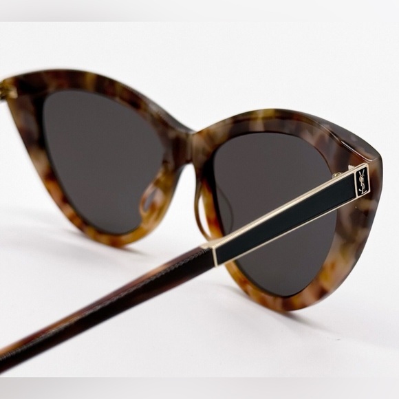 NEW SAINT LAURENT CAT EYE SUNGLASSES SL M81 004 SAINT LAURENT SLM81 004 BROWN - Picture 6 of 7